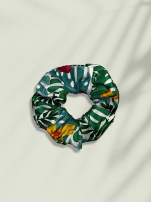 Scrunchie Verde Tropical - Gomita de Pelo